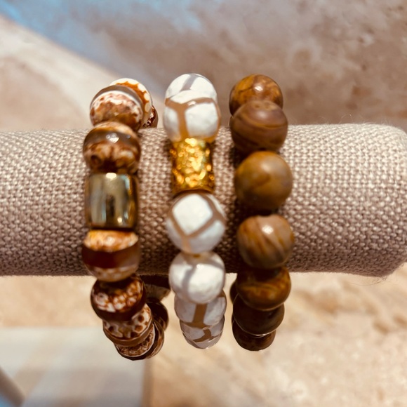 Set of three handmade authentic gemstone bracelets. - Picture 3 of 3